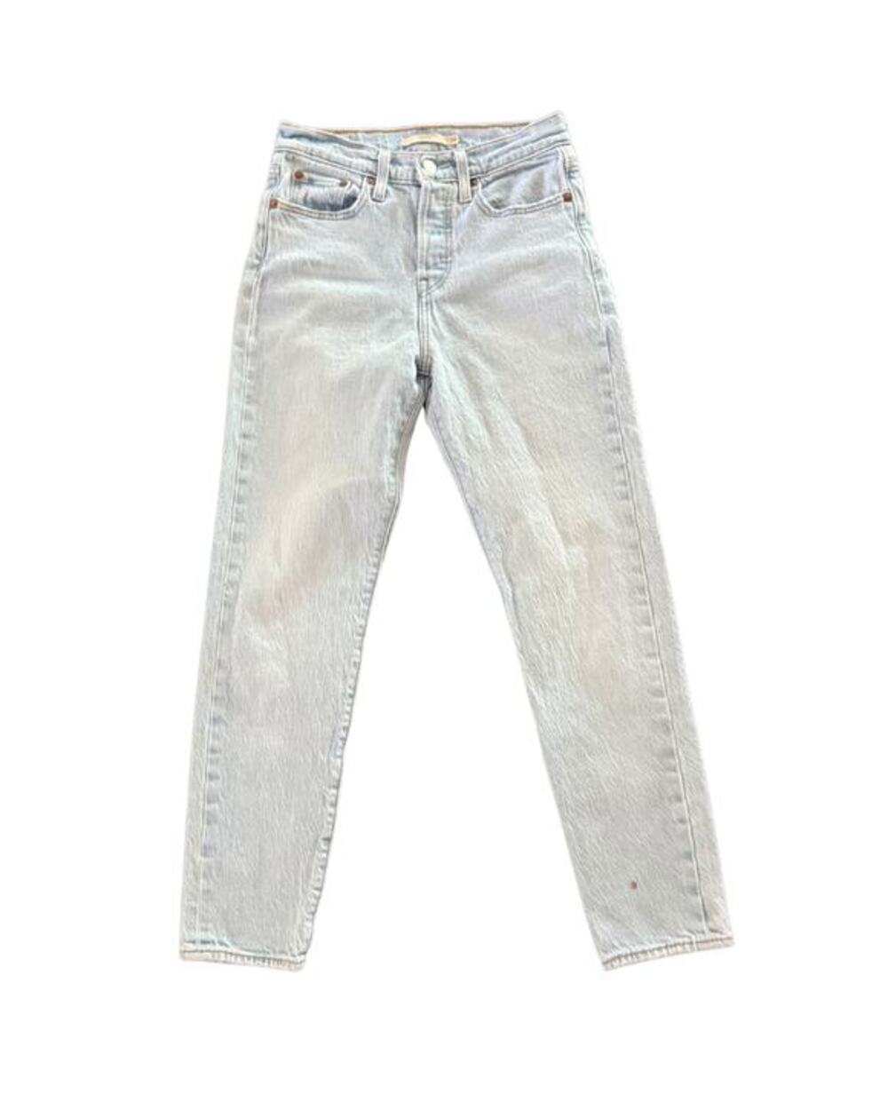 Levi's Premium Wedgie Straight Jeans Light Wash High Rise Size 25